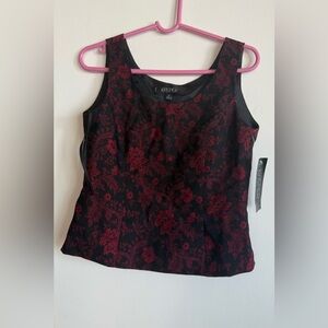 NEW 3-piece Kasper Top, Pants and Brooch Size 6P